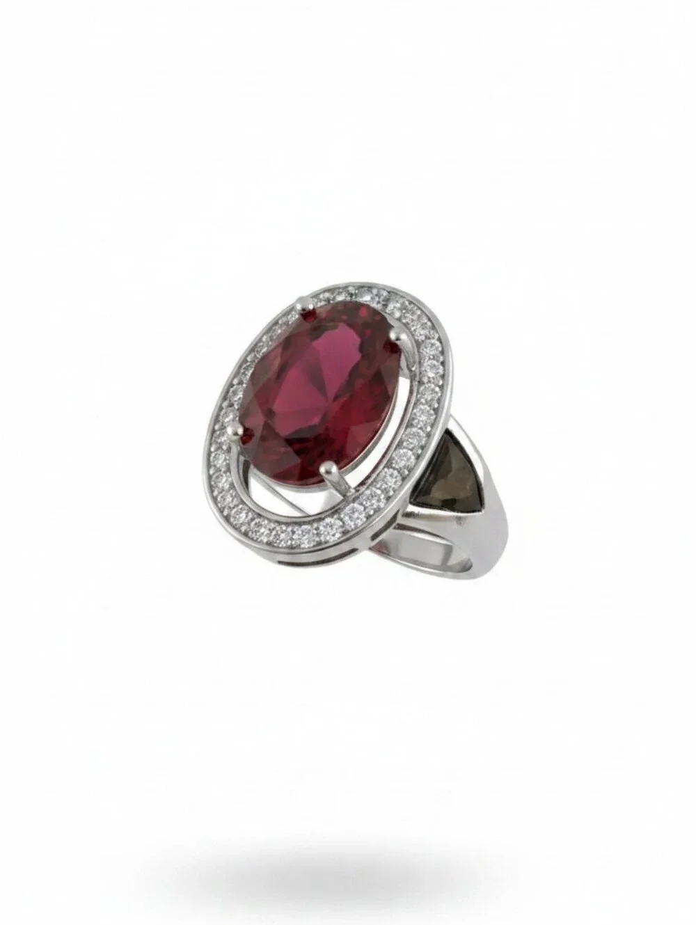 Sassified Boutique Nwt  Oval Halo Cocktail Ring - Elegant Women's Jewelry